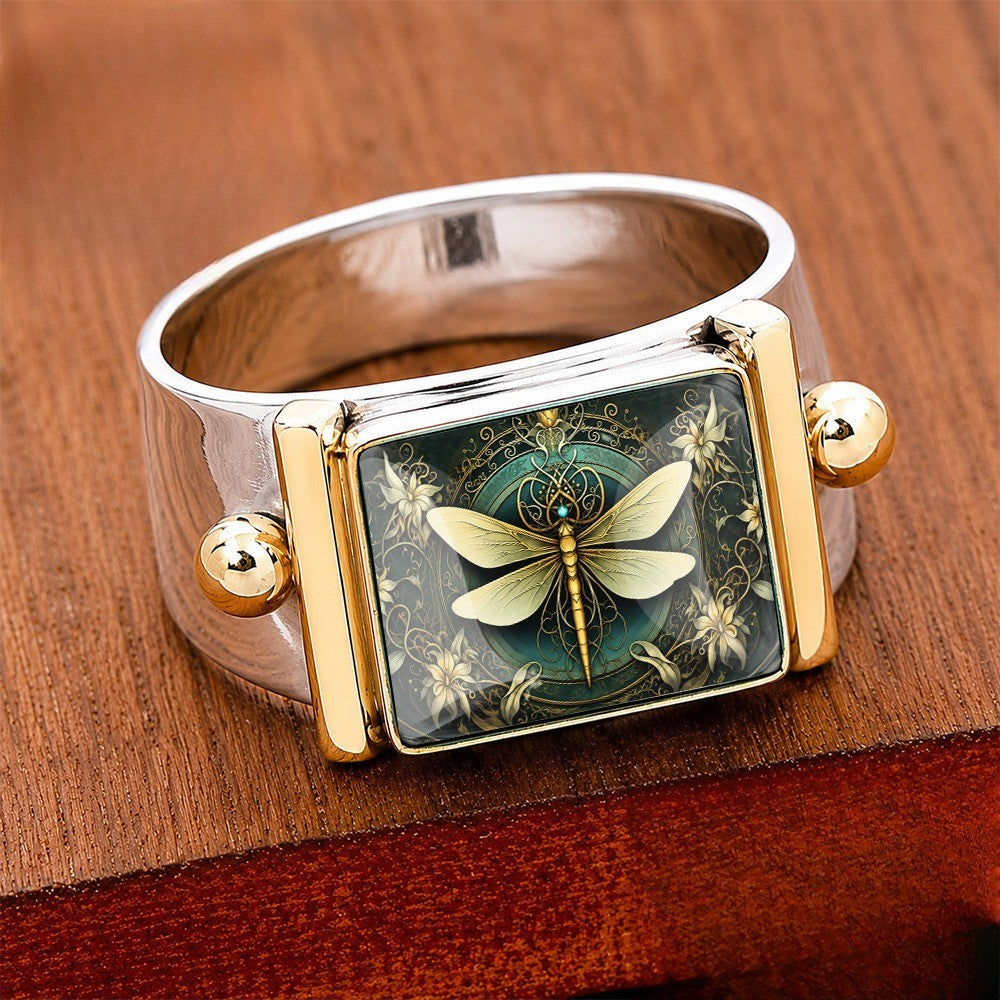 Dragonfly Square Cuff Ring