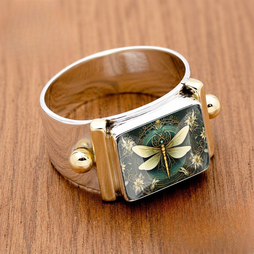 Dragonfly Square Cuff Ring