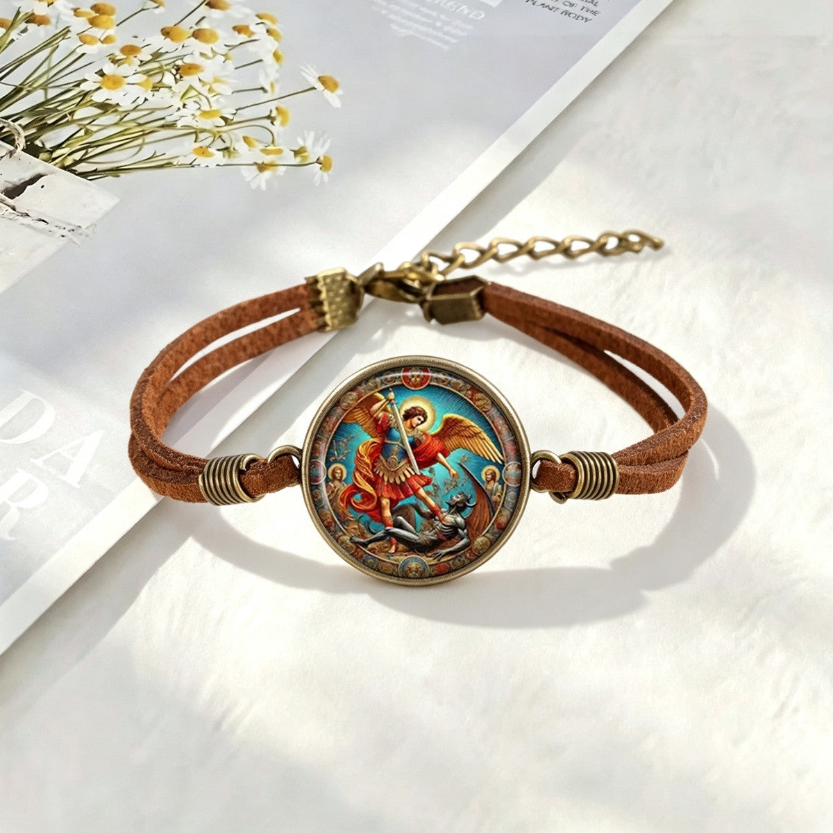 Archangel Round Glass Bracelet