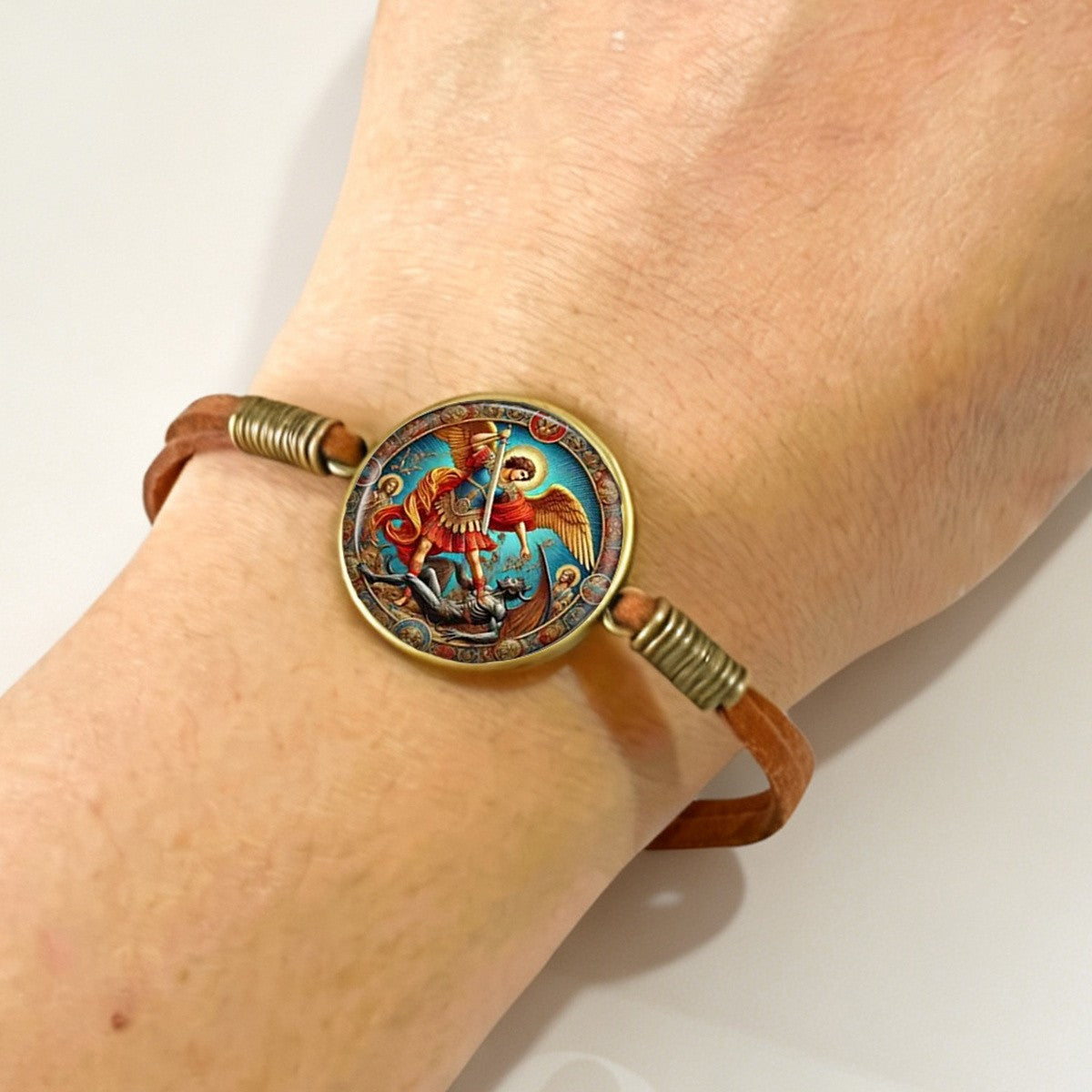 Archangel Round Glass Bracelet
