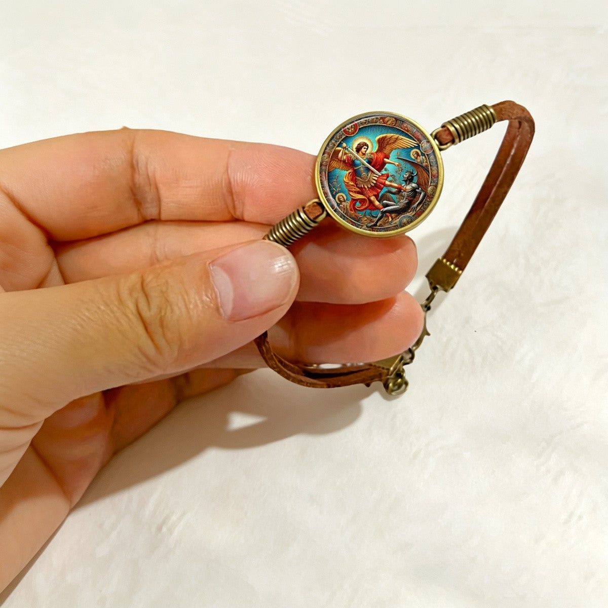 Archangel Round Glass Bracelet