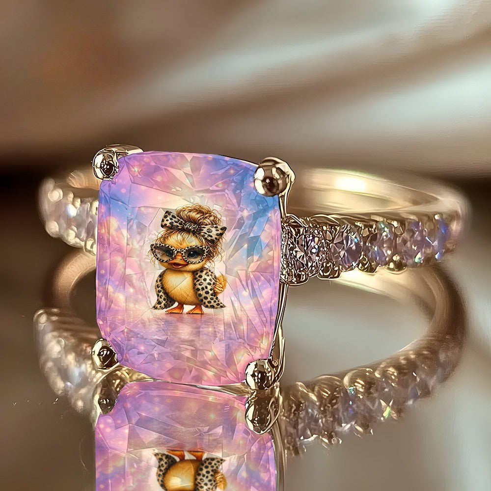 Iridescent Duck Square Ring