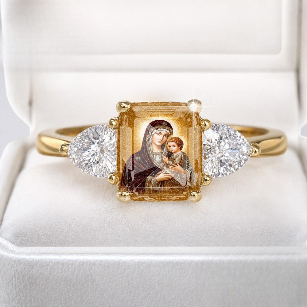 Madonna & Child Statement Ring