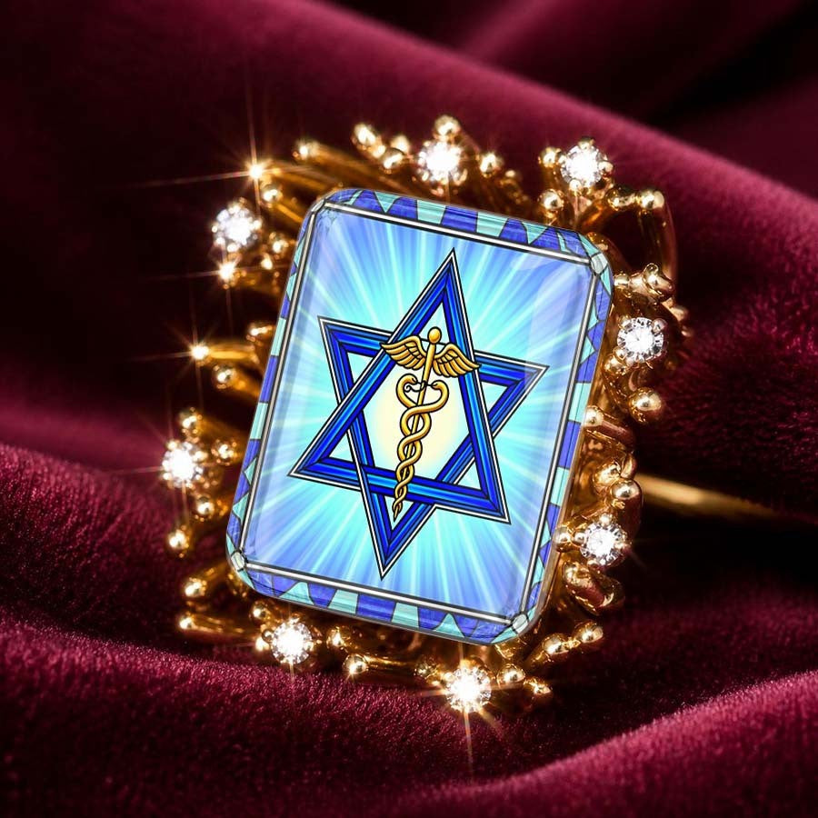 Star of David Square Ring