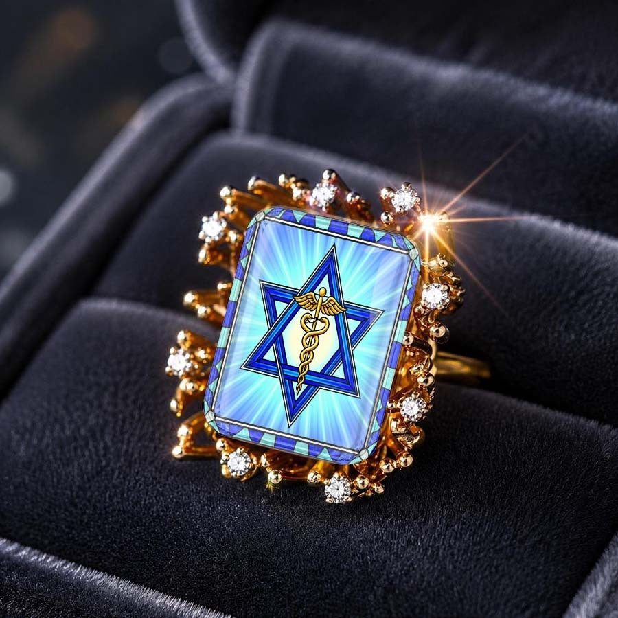 Star of David Square Ring