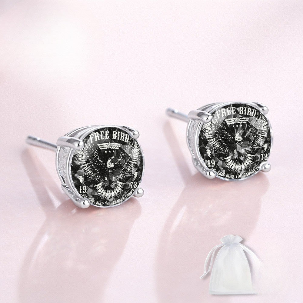 Free Bird Crystal Stud Earrings