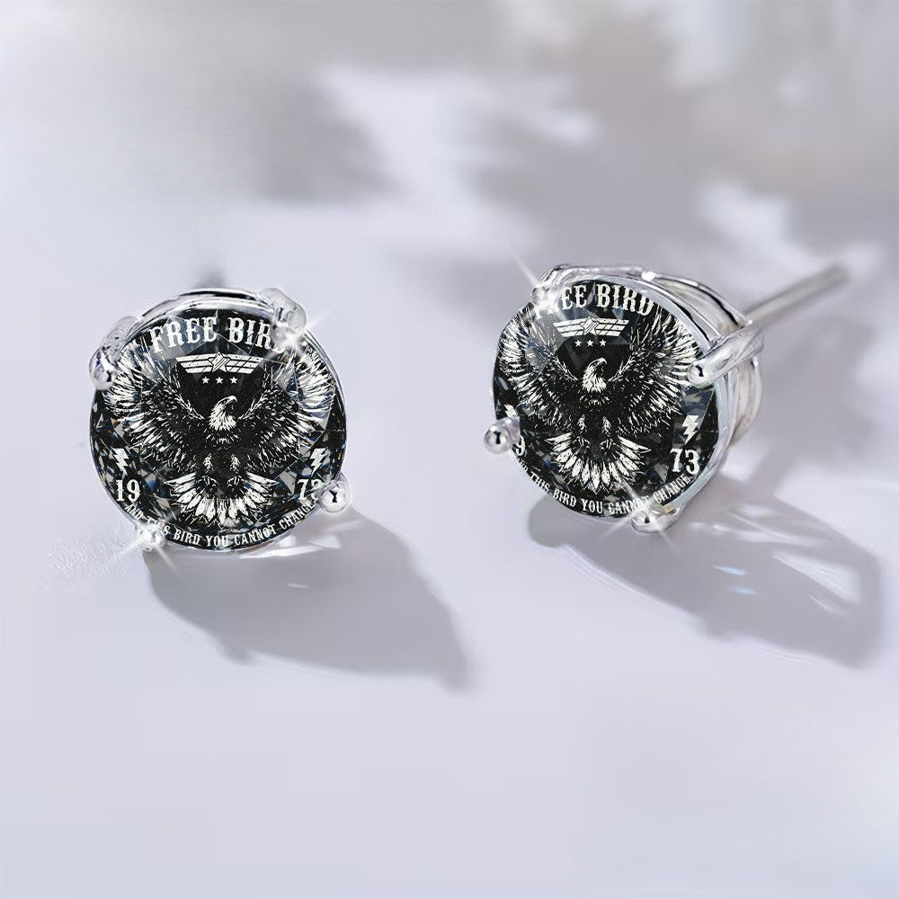 Free Bird Crystal Stud Earrings