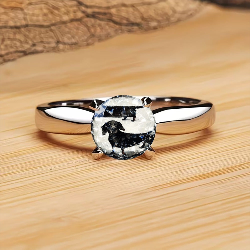 Two Dog Silhouette Ring