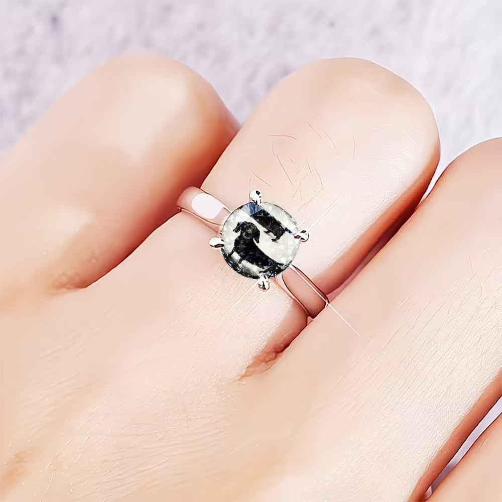 Two Dog Silhouette Ring