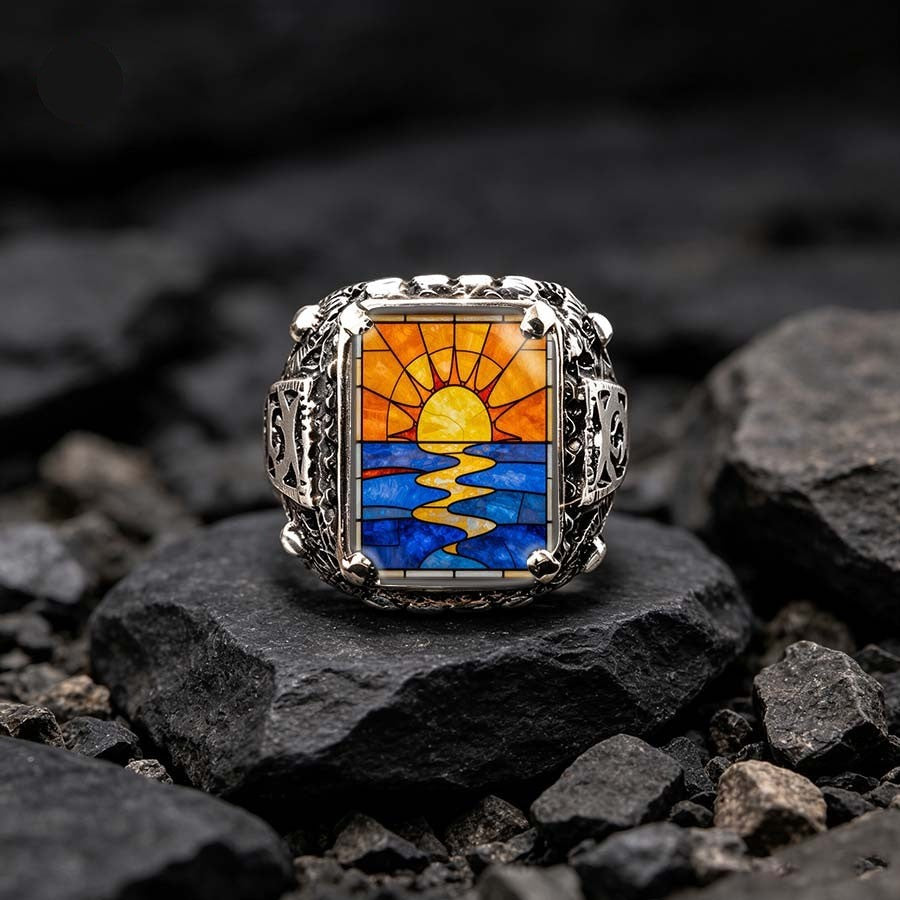 Sunrise Seascape Ring