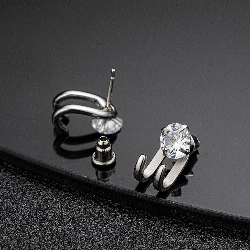 Crystal Prong Stud Earrings