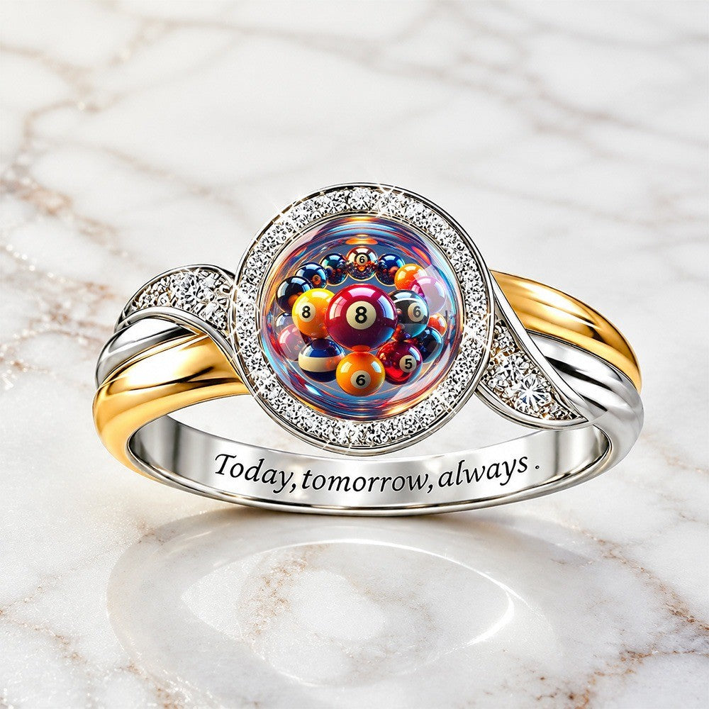 Billiard Ball Dome Ring