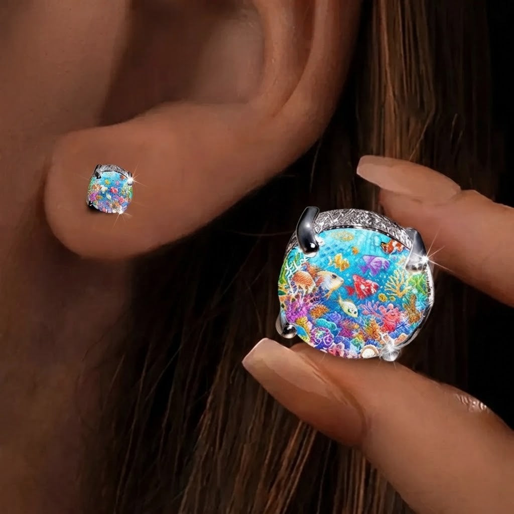 Colorful Coral Reef Earrings