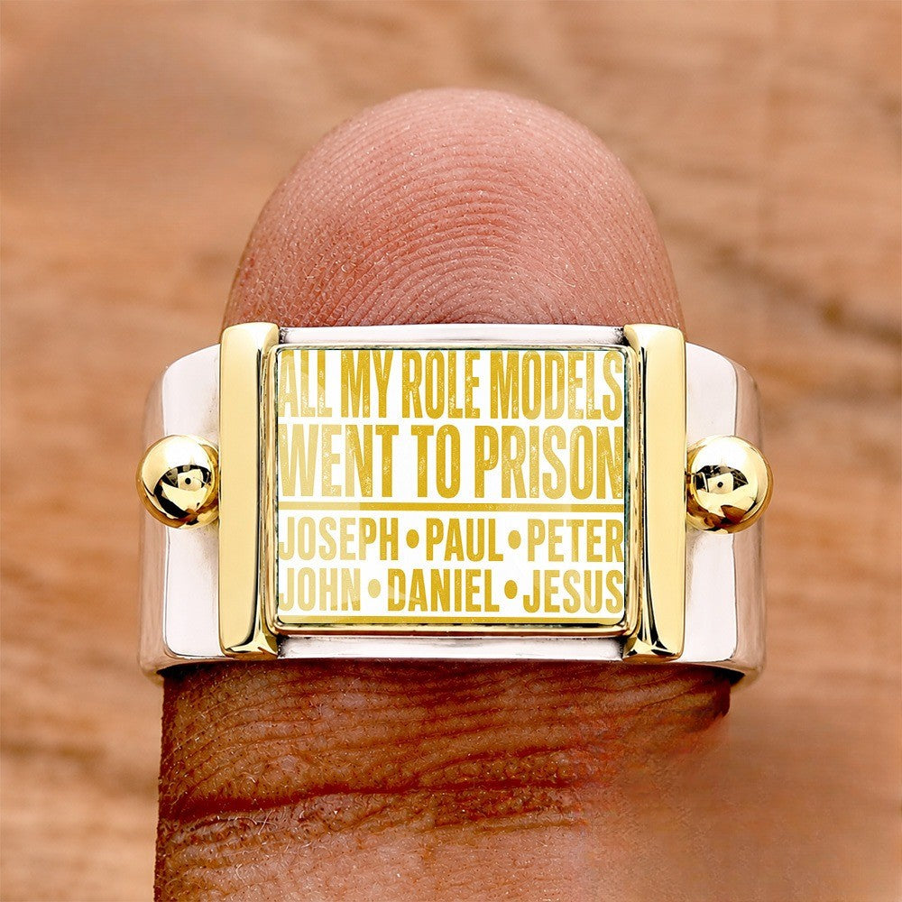 Biblical Figures Wide Band Ring