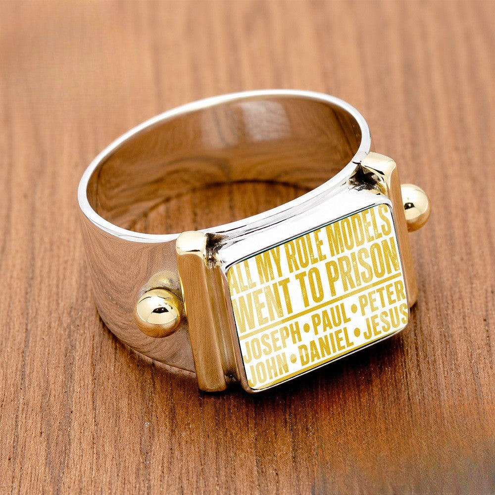 Biblical Figures Wide Band Ring