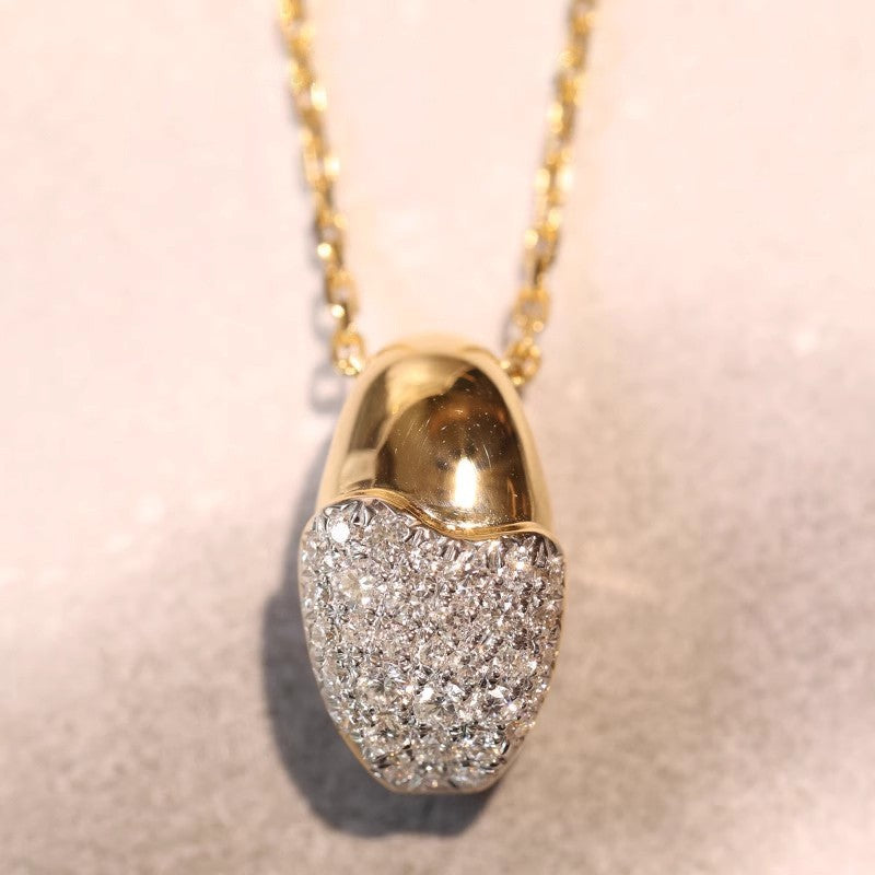 Crystal Pave Gold-Tone Pendant Necklace