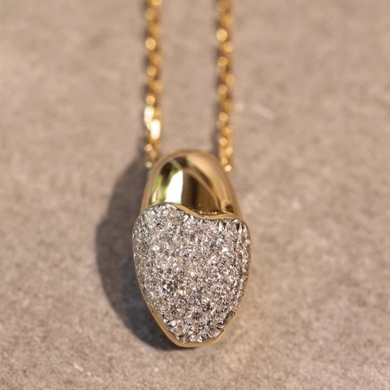Crystal Pave Gold-Tone Pendant Necklace