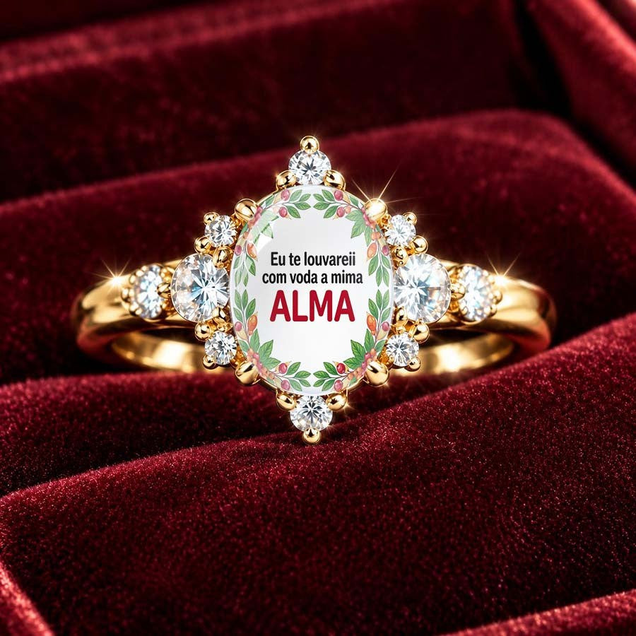 Floral Wreath Oval Ring