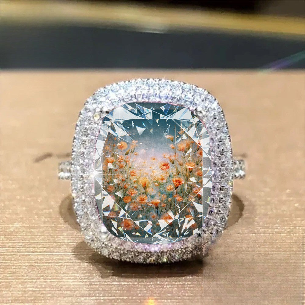 Orange Blossom Square Ring