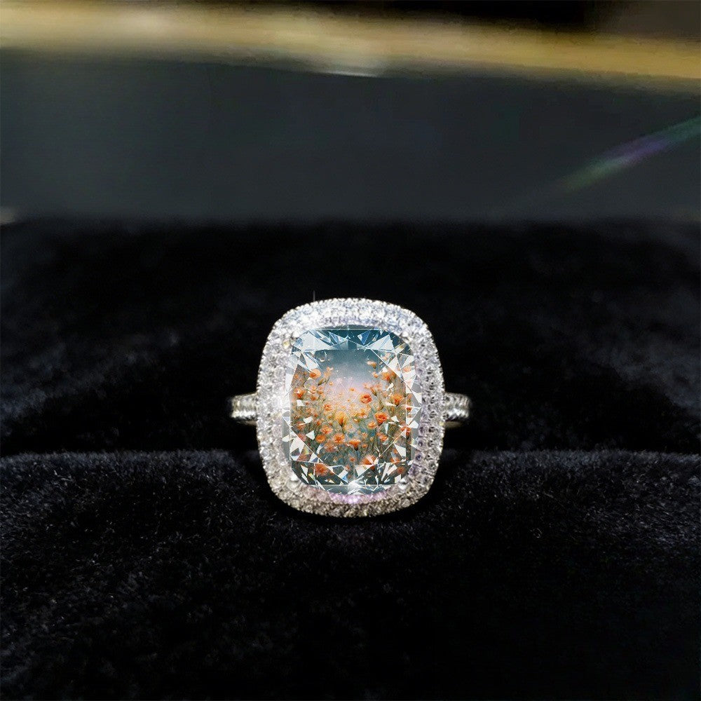 Orange Blossom Square Ring