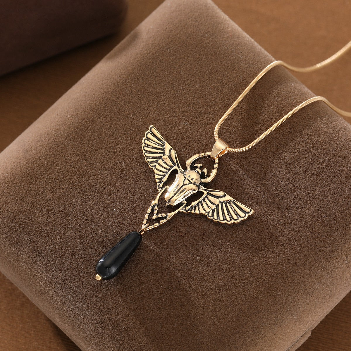 Winged Beetle Necklace