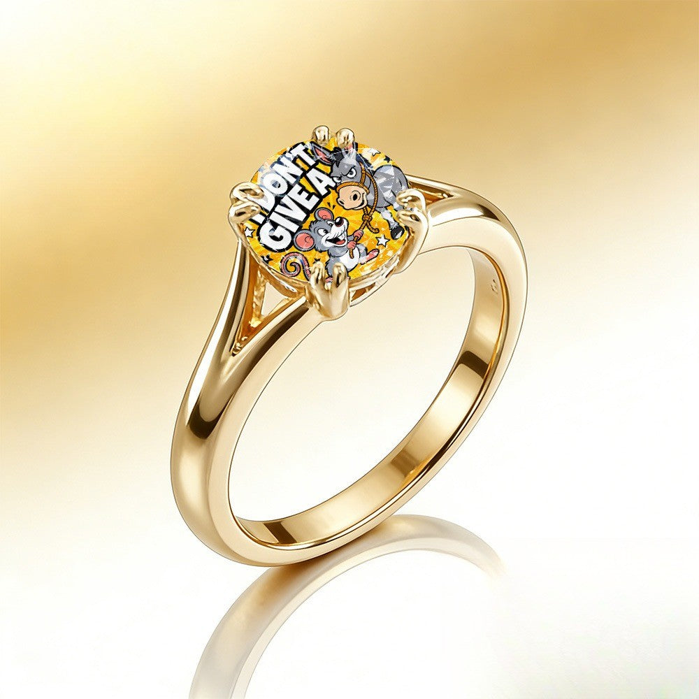 Mouse & Donkey Statement Ring