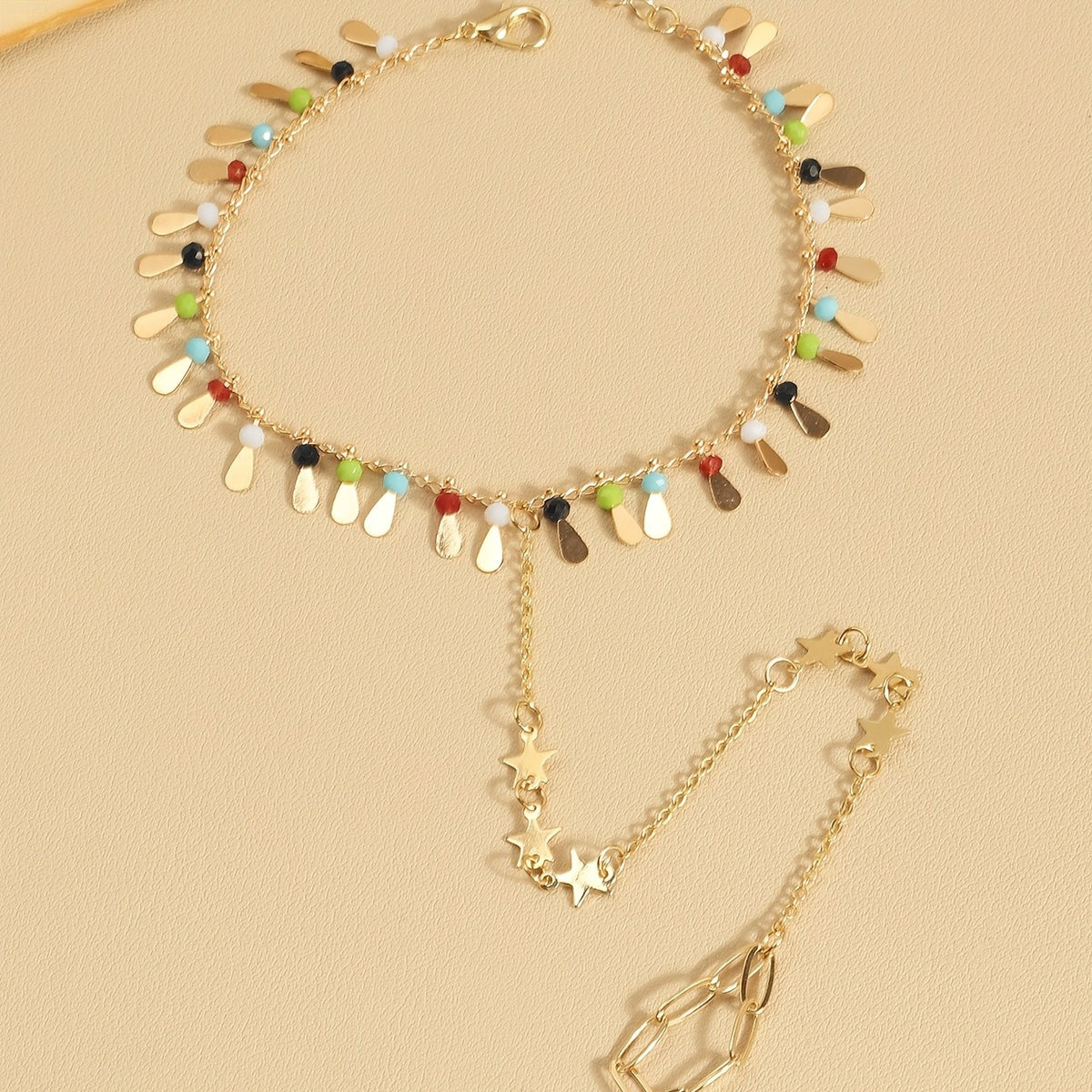 Colorful Water Drop Anklet