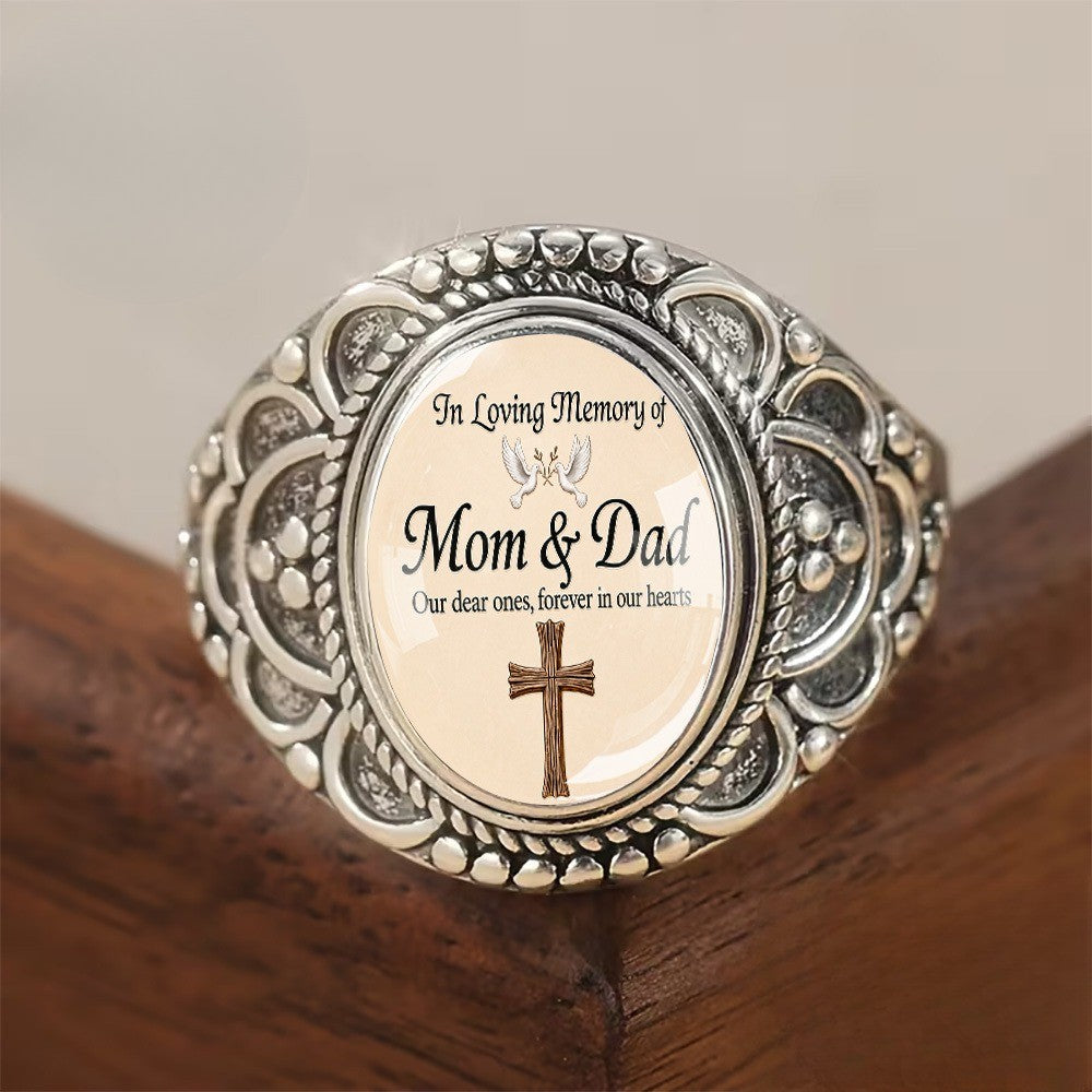 In Loving Memory Mom & Dad Ring