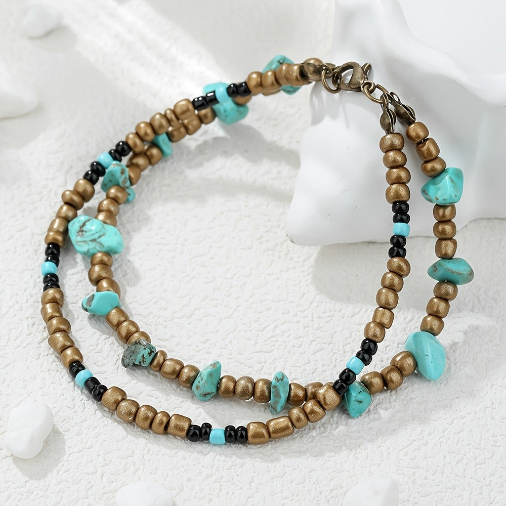 Turquoise Stone Anklet