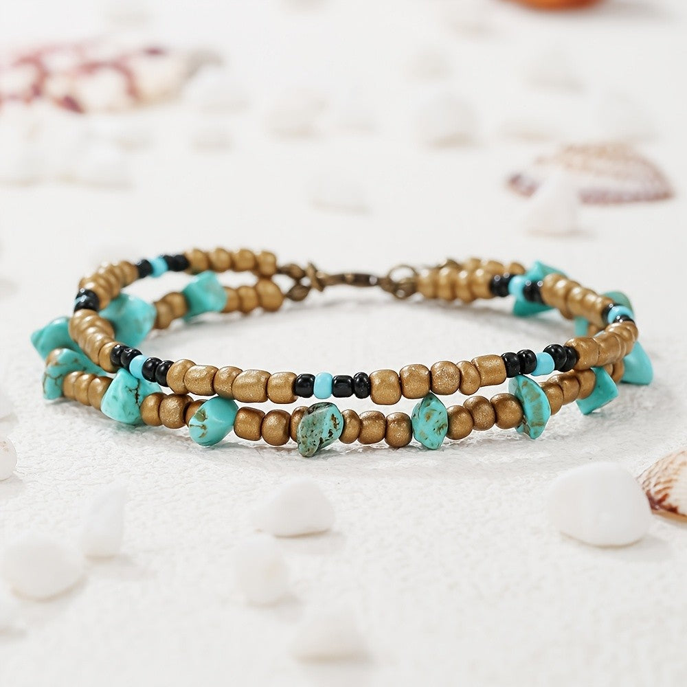 Turquoise Stone Anklet