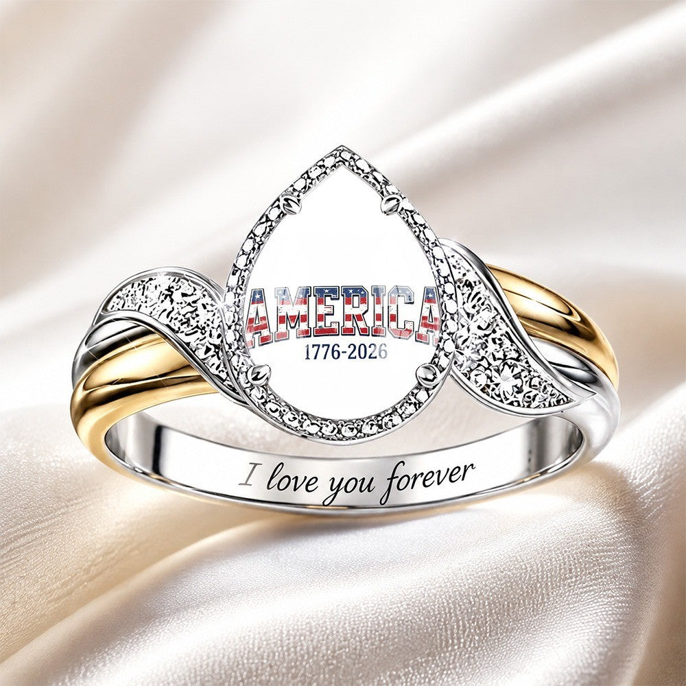Patriotic Crown Statement Ring
