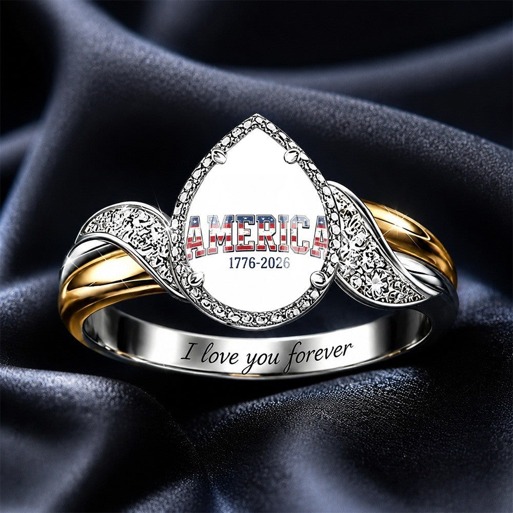 Patriotic Crown Statement Ring