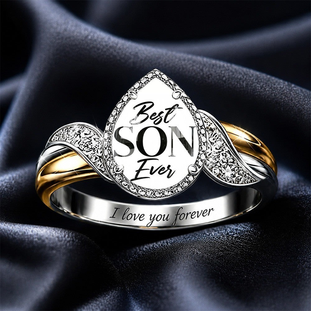 Best Son Ever Teardrop Ring