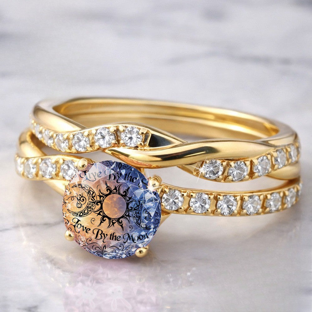 Celestial Sun & Moon Twisted Ring