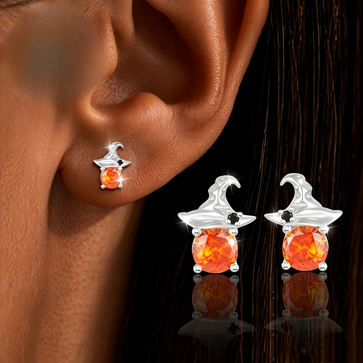 Witch Hat Stud Earrings