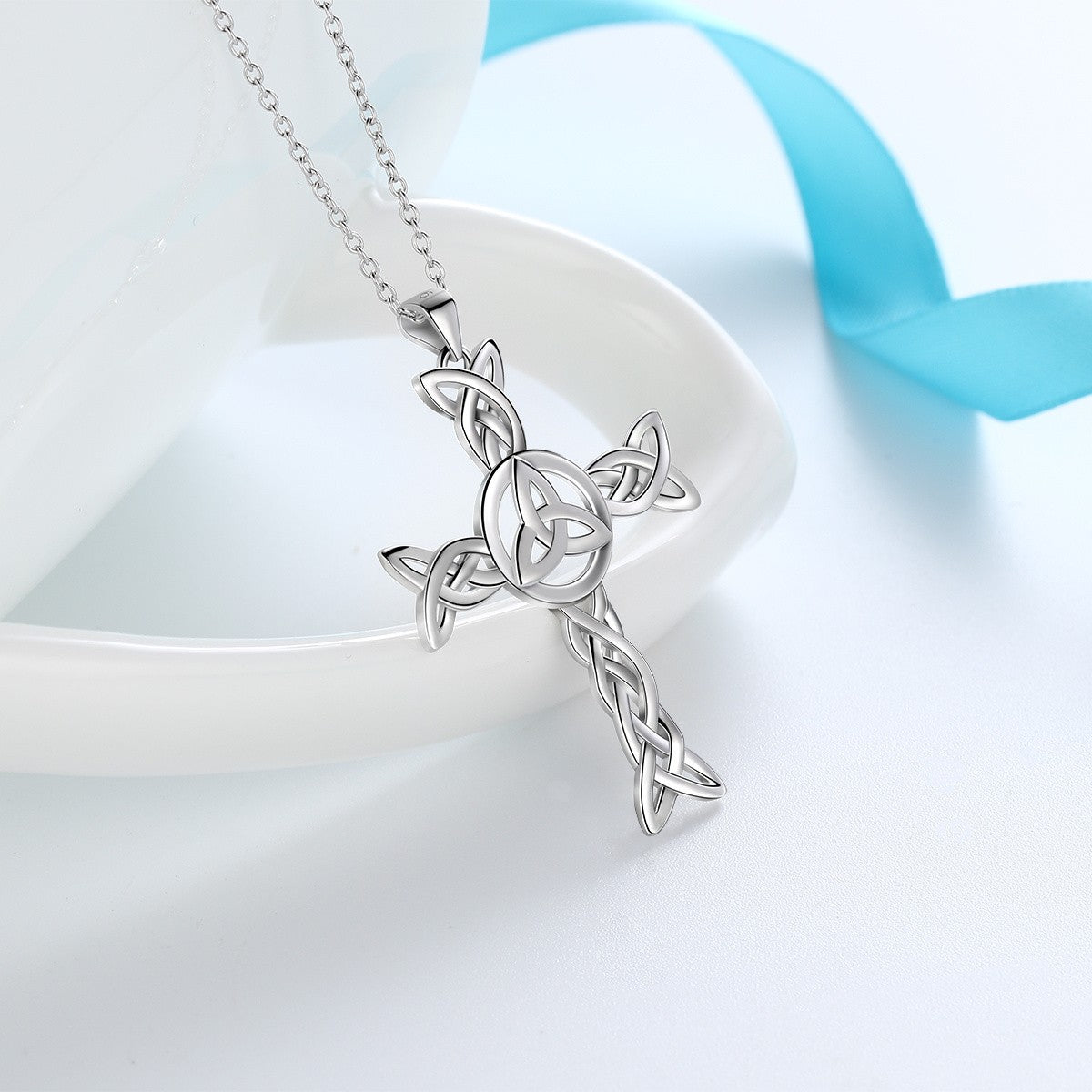 Celtic Trinity Cross Necklace