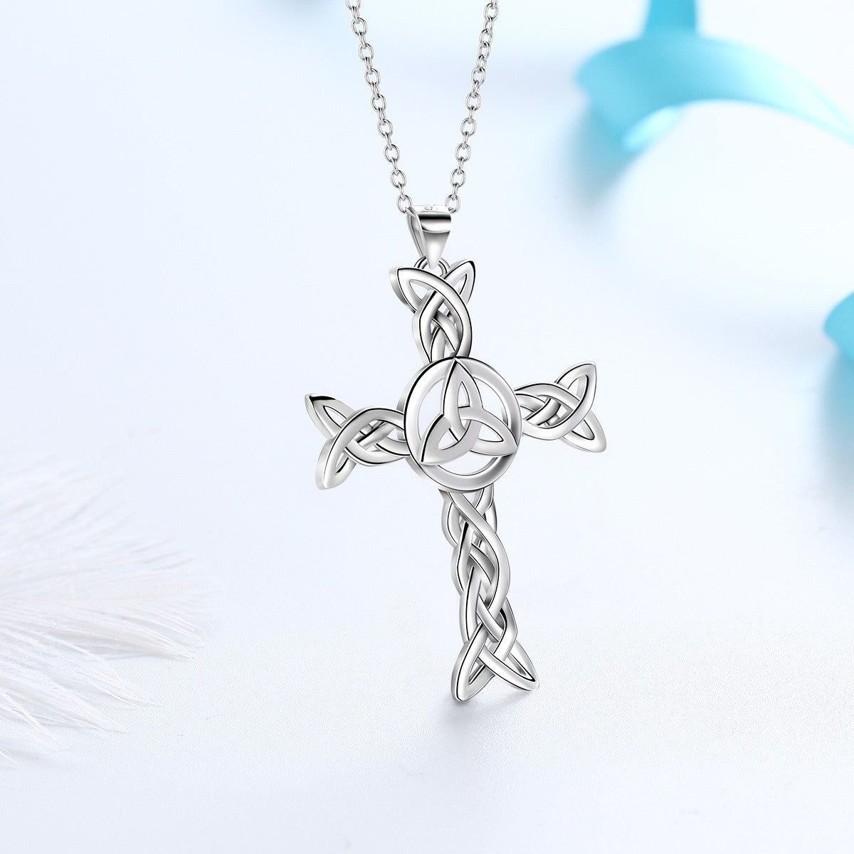 Celtic Trinity Cross Necklace
