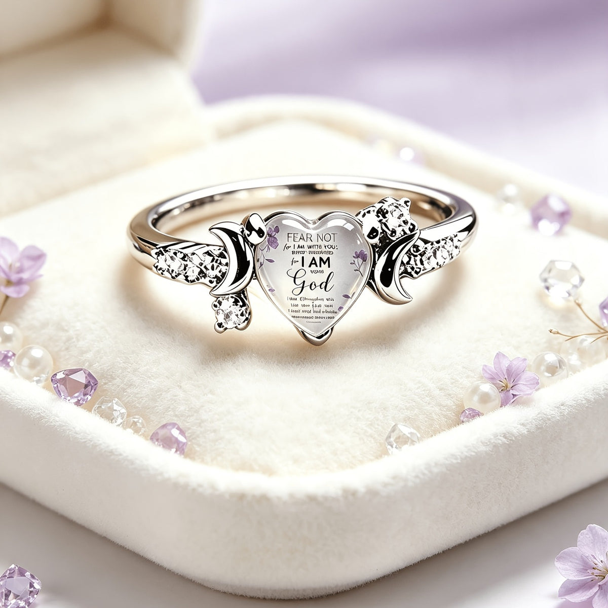 Fear Not Heart Statement Ring