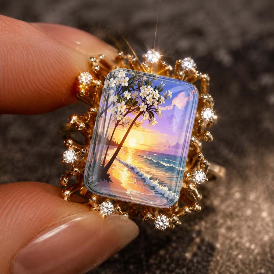 Sunset Beach Square Ring
