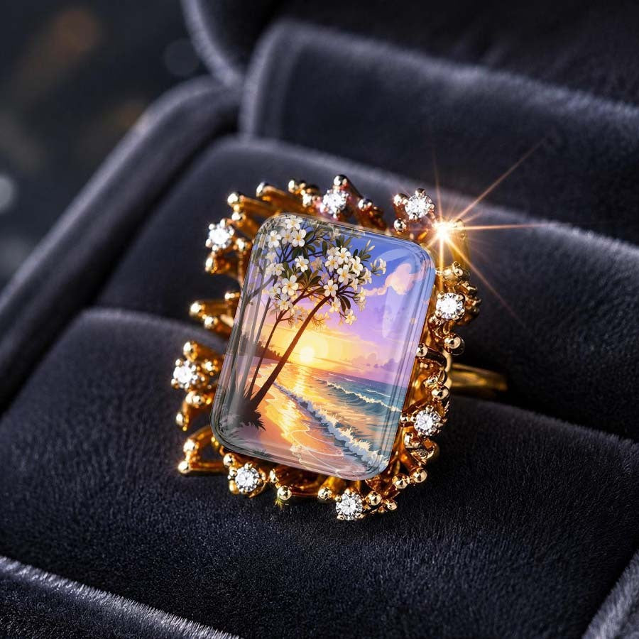 Sunset Beach Square Ring