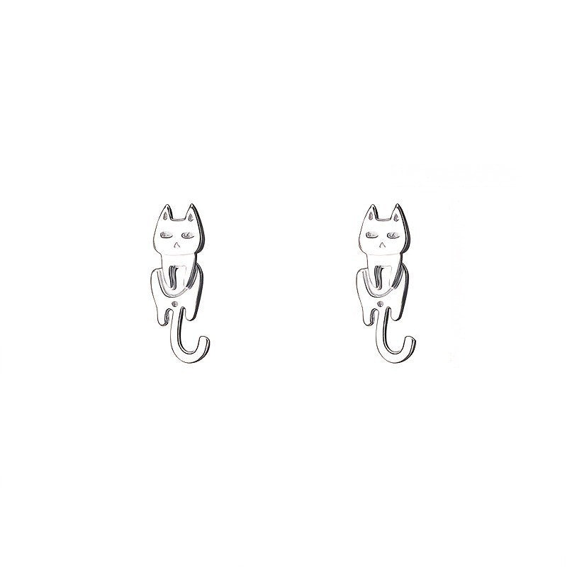 Draped Cat Stud Earrings