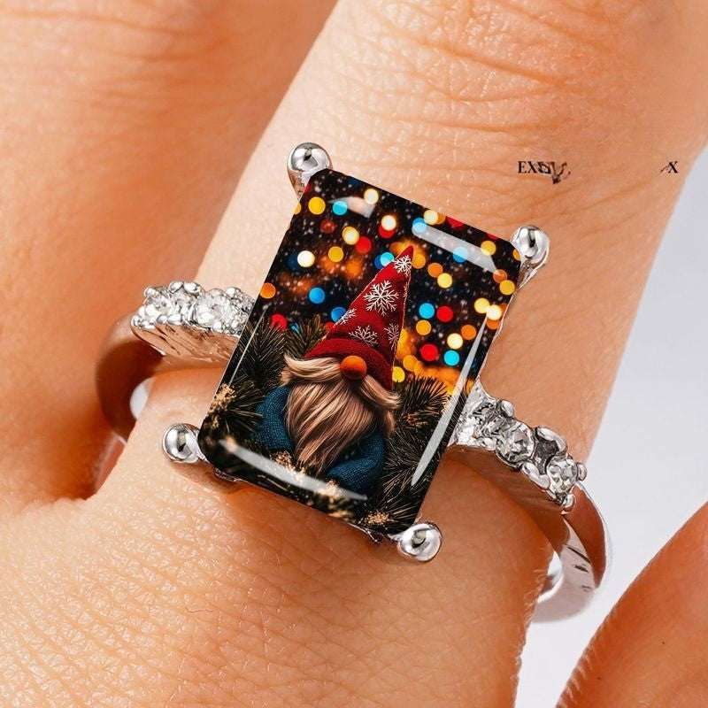 Festive Gnome Rectangular Ring