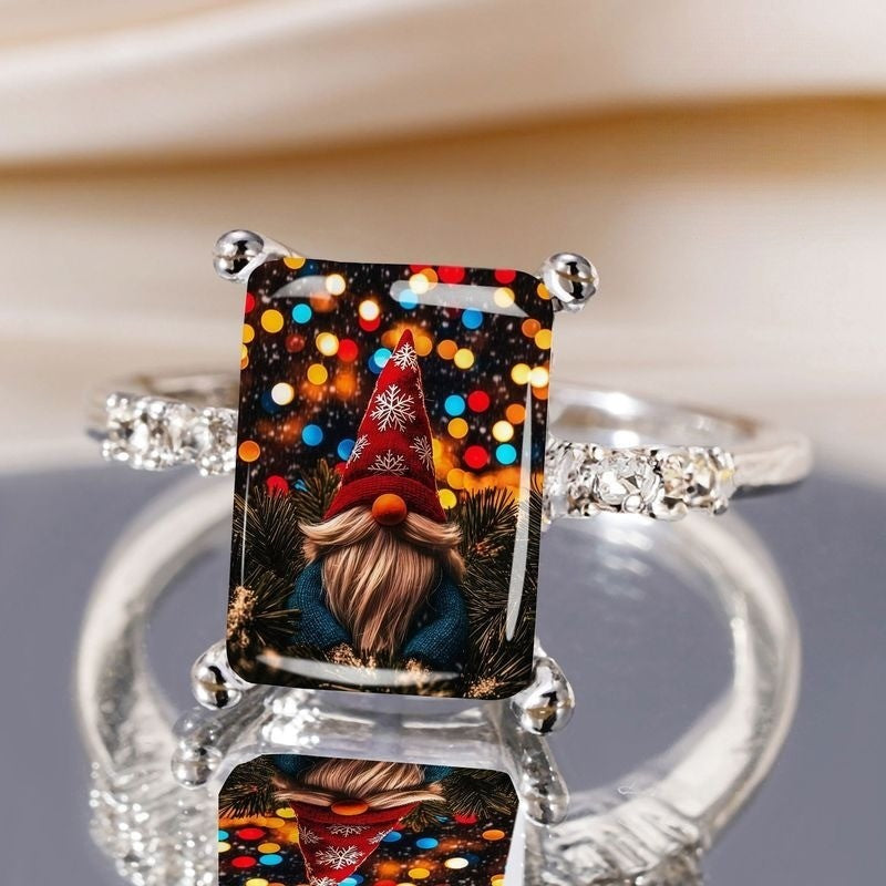 Festive Gnome Rectangular Ring
