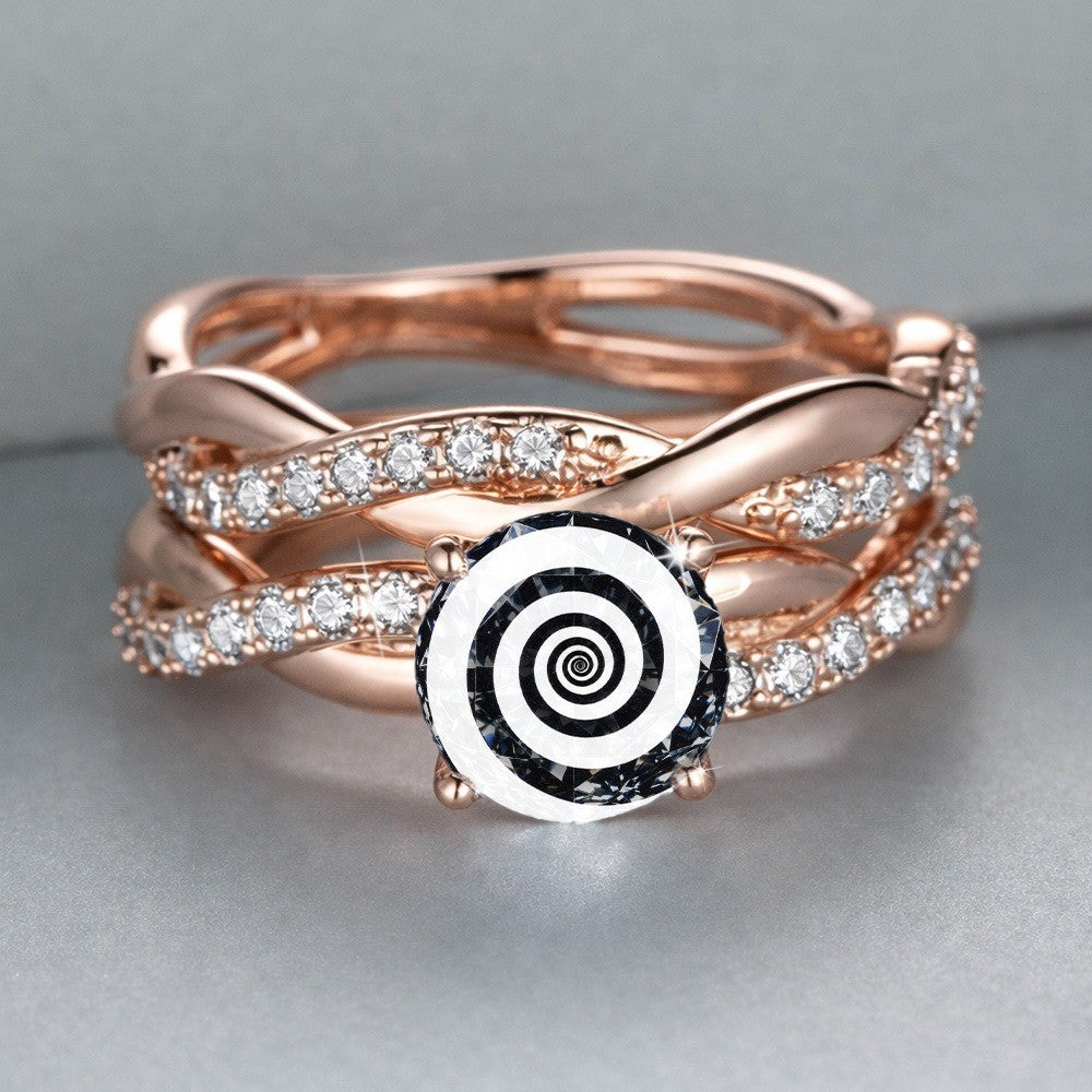 Black & White Spiral Ring