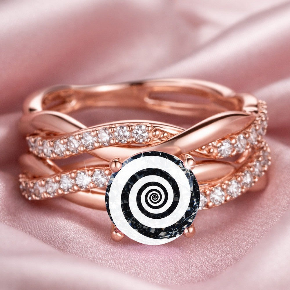 Black & White Spiral Ring