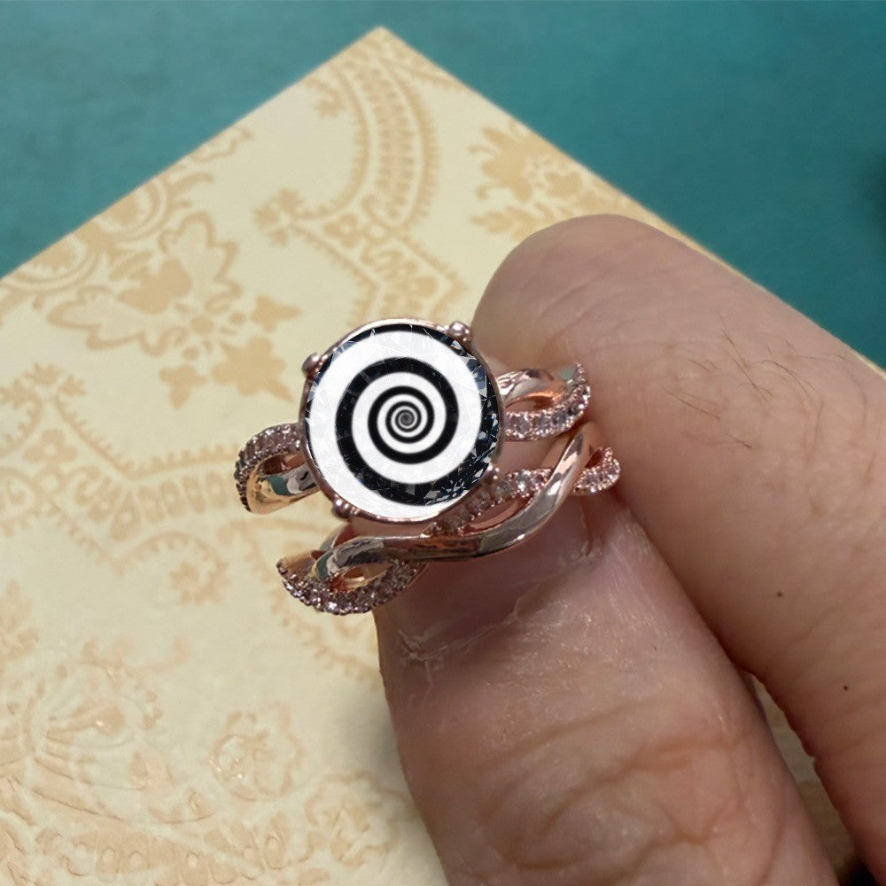 Black & White Spiral Ring