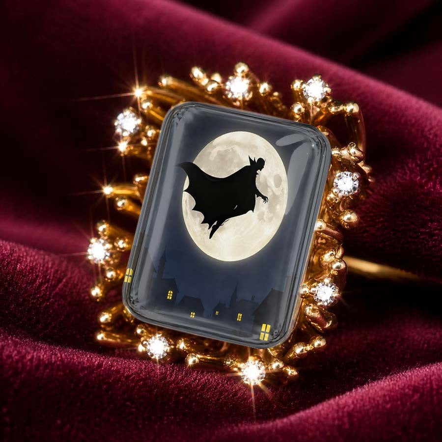 Bat & Moon Square Ring