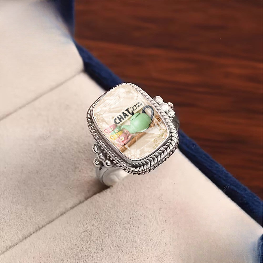 Tea Time Square Ring