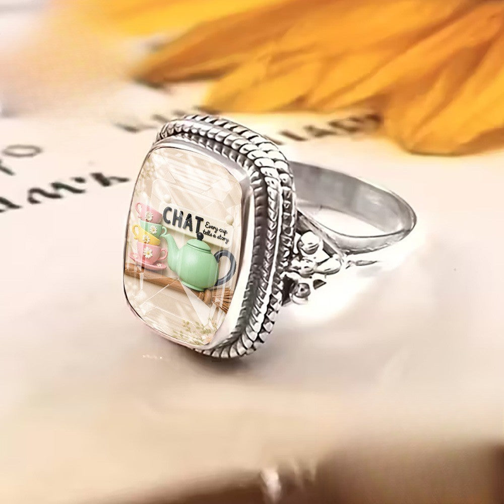 Tea Time Square Ring