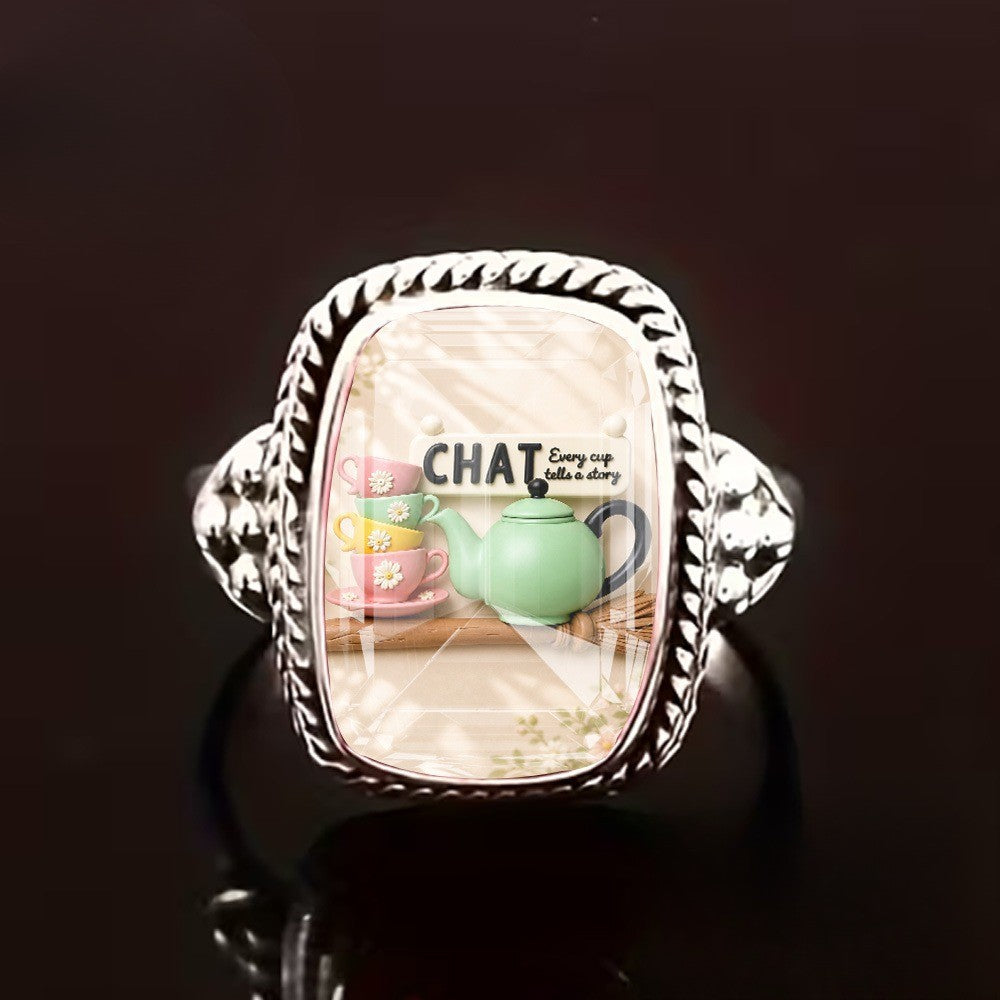 Tea Time Square Ring